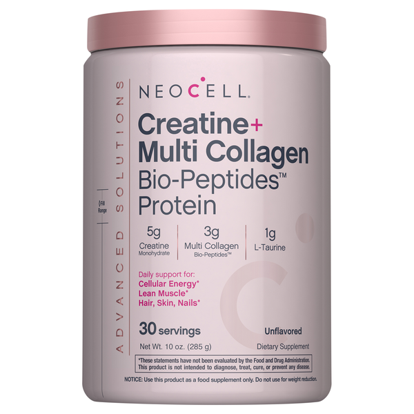 NeoCell Unflavored Creatine Multi Collagen Bio-Peptides Protein Supplement