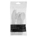Creative Converting Celebrations Plastic Assorted Cutlery White