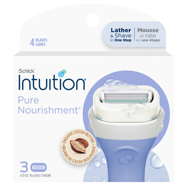Schick Intuition Pure Nourishment Razor Refill Coconut Milk & Almond Oil