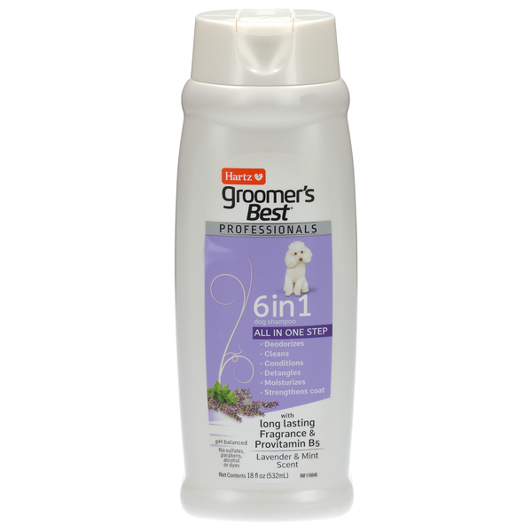 Hartz Groomer's Best Professionals 6-in-1 Dog Shampoo Lavender & Mint