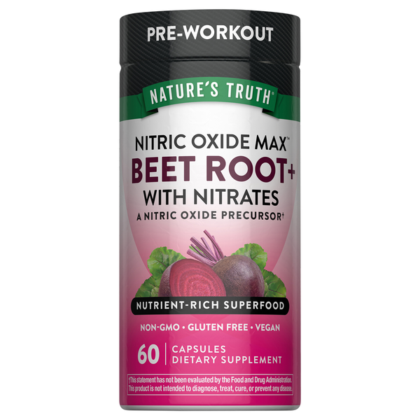 Nature's Truth Nitric Oxide Max Beet Root+ Capsules
