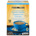 Food Lion French Vanilla Cappuccino Drink Mix Single Serve Cups