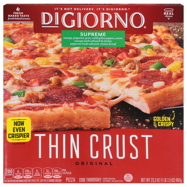 Save on DiGiorno Pizza Supreme Thin Crust Original Order Online