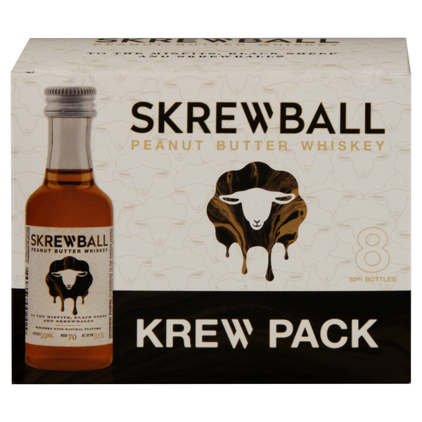 Skrewball Krew Pack Peanut Butter Whiskey - 8 pk