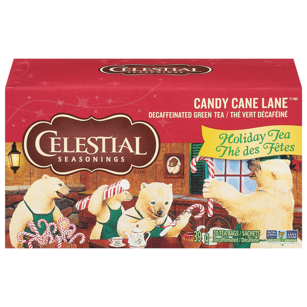 Celestial Seasonings Decaffeinated Candy Cane Lane Green Tea Bags