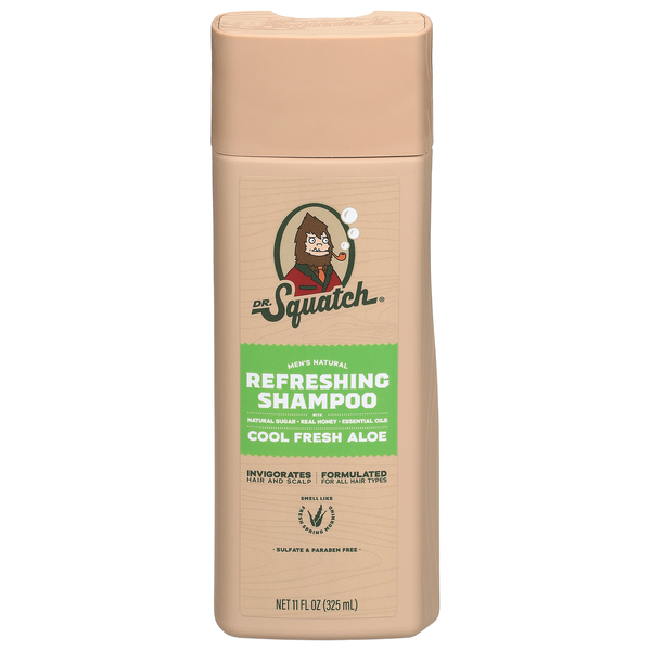 Dr. Squatch Men's Natural Refreshing Cool Fresh Aloe Shampoo