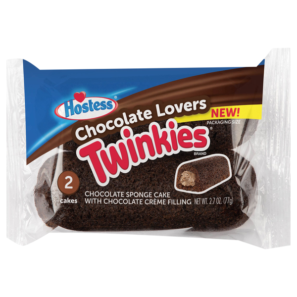 Hostess Chocolate Lovers Twinkies Snack Cakes - 2 ct