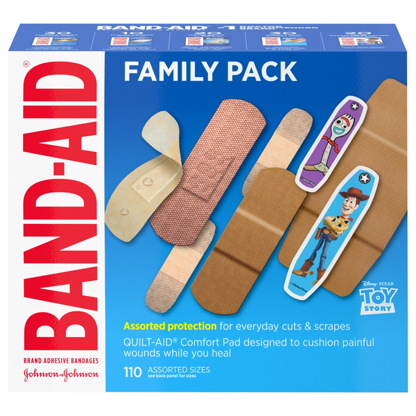 Band-Aid Kid's Adhesive Bandages Assorted Sizes Toy Story Family Pack