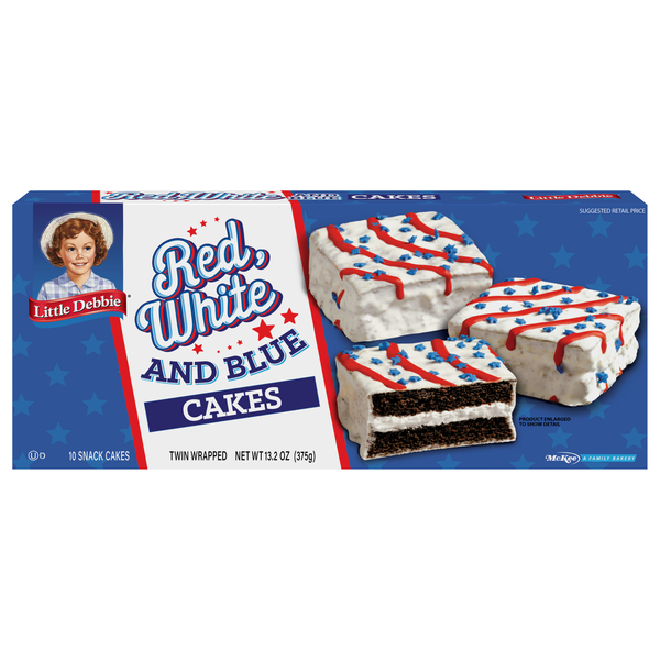 Little Debbie Red White & Blue Chocolate Snack Cakes - 10 ct