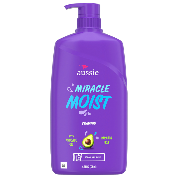 Aussie Miracle Moist Shampoo Avocado & Australian Jojoba Oil Paraben Free