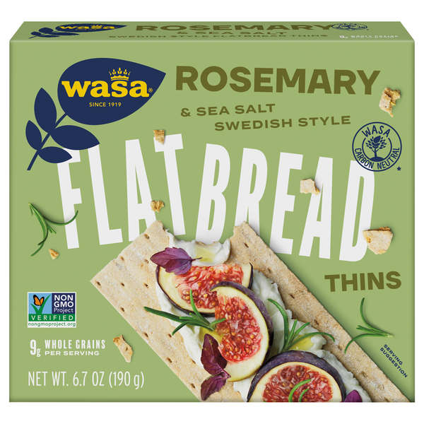 Wasa Rosemary & Sea Salt Swedish Style Flatbread Thins Crackers