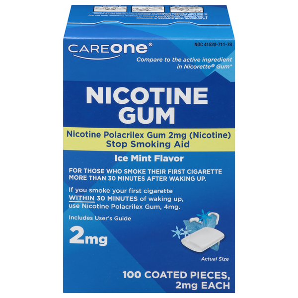 CareOne 2 mg Ice Mint Flavor Nicotine Gum