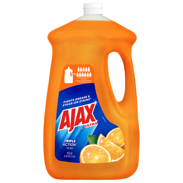 Ajax Ultra Orange Liquid Dish Soap Triple Action