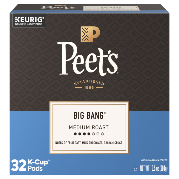 Peet's Coffee Big Bang Medium Roast K-Cup Coffee Pods