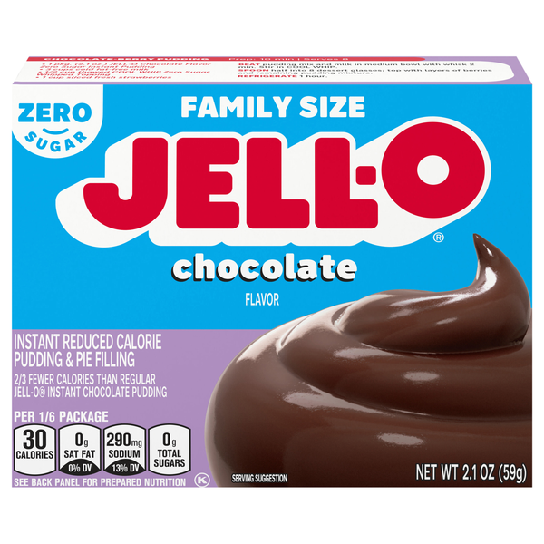 Jell-O Zero Sugar Chocolate Instant Pudding & Pie Filling