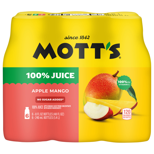 Mott's 100% Fruit Juice Apple Mango - 6 pk