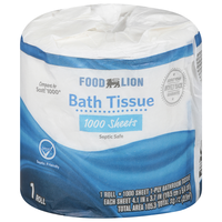 Food Lion 1000 Sheets 1-Ply Toilet Paper Unscented