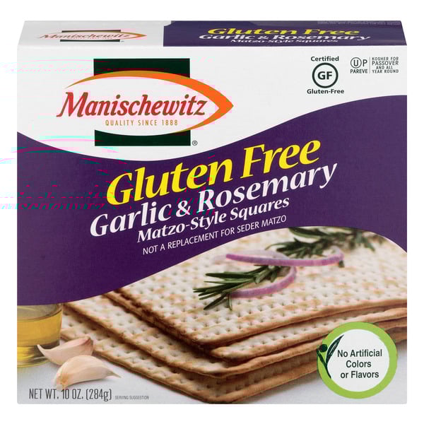 Manischewitz Gluten Free Garlic & Rosemary Matzo-Style Squares