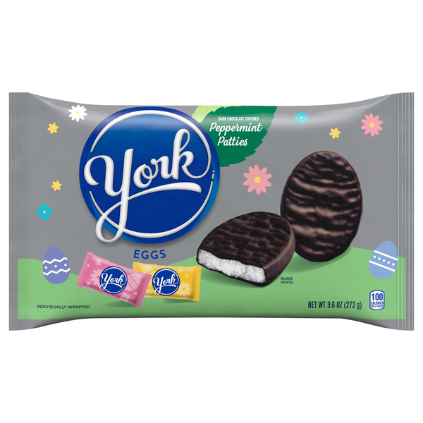 York Dark Chocolate Peppermint Patties Egg Shaped Easter Candy