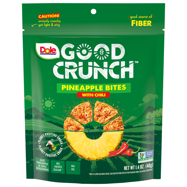 Dole Good Crunch Dried Fruit Pineapple Bites with Chili