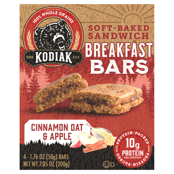 Save on Kodiak Protein Cinnamon Oat Apple SoftBaked Sandwich Breakfast