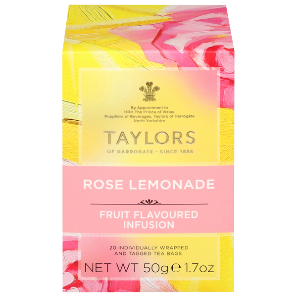 Taylors of Harrogate Rose Lemonade Fruit Flavored Infusion Tea Bags