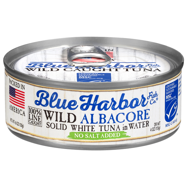 Blue Harbor No Salt Added Wild Albacore Solid White Tuna in Water