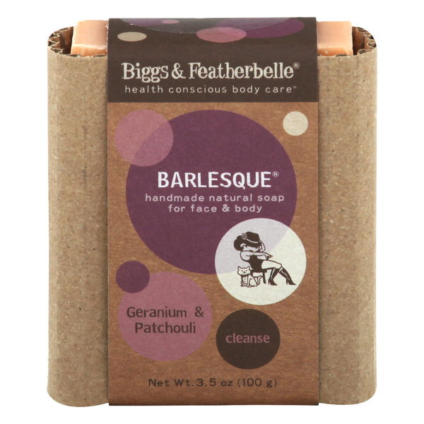 Biggs & Featherbelle Natural Handmade Barlesque Geranium & Patchouli Soap