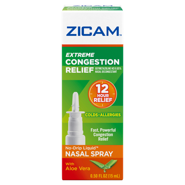 ZICAM Extreme Congestion Relief Nasal Spray Soothing Aloe Vera