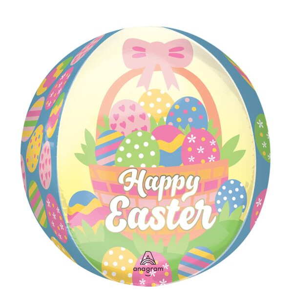 Happy Easter 16 Inch Orbz Cube Helium-Filled Foil Balloon (Design Varies)