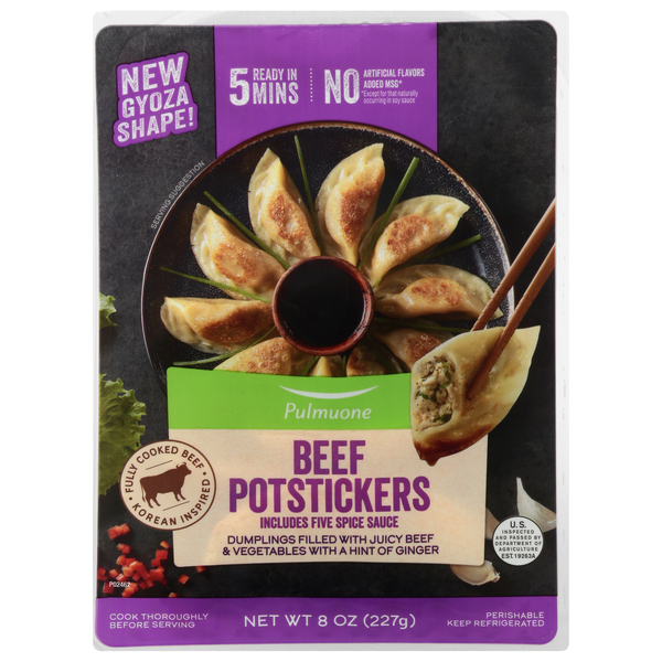 Pulmuone Beef Potstickers with Five Spice Sauce Refrigerated