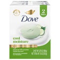 Dove Cool Moisture Cucumber & Green Tea Beauty Soap Bar - 2 ct