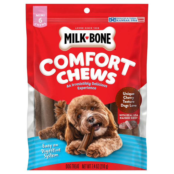 Save on MilkBone Mini Comfort Chews Dog Treats 6 ct Order Online