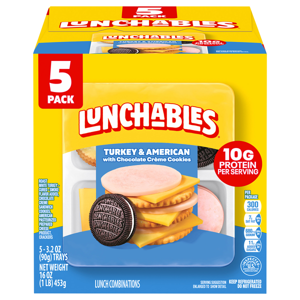 Lunchables Cracker Stackers Turkey & American - 5 ct