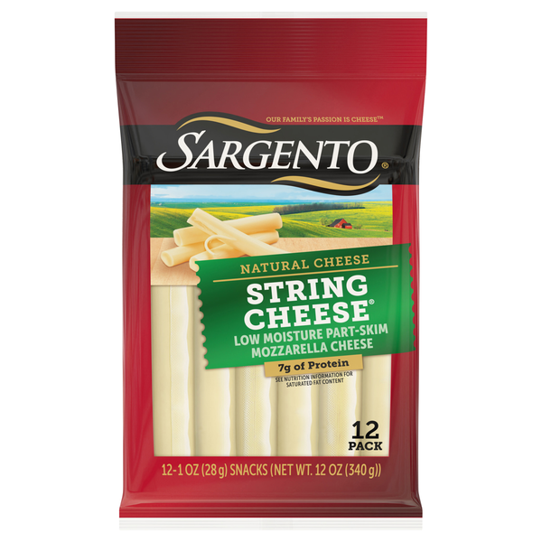 Save on Sargento Natural Part-Skim Mozzarella String Cheese - 12 ct ...