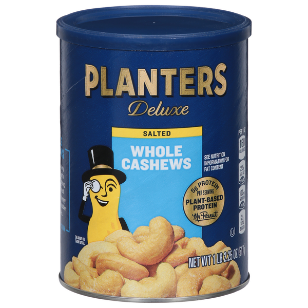 Planters Deluxe Whole Cashews Salted