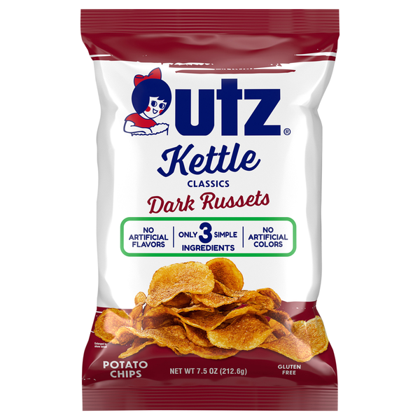 Utz Kettle Classics Gluten Free Dark Russets Potato Chips