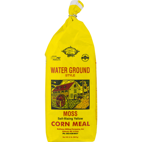 Buffaloe Milling Co. Water Ground Moss Plain Self-Rising Yellow Corn Meal