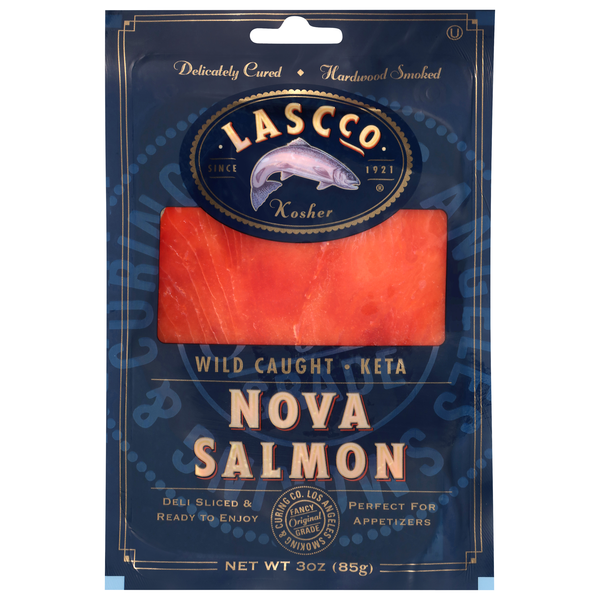 Lascco Wild Caught Hardwood Smoked Nova Salmon