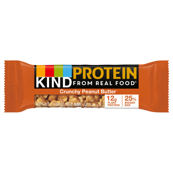 KIND Gluten Free Crunchy Peanut Butter 12g Plant Protein Bar
