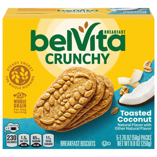 belVita Crunchy Toasted Coconut Breakfast Biscuits - 5 ct