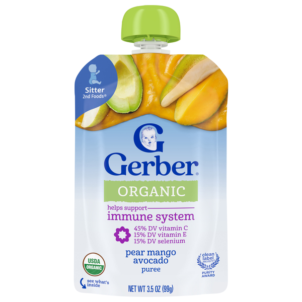 Gerber Organic 2nd Baby Food Pear Mango Avocado
