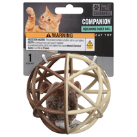 Companion Squeaking Caged Ball Cat Toy