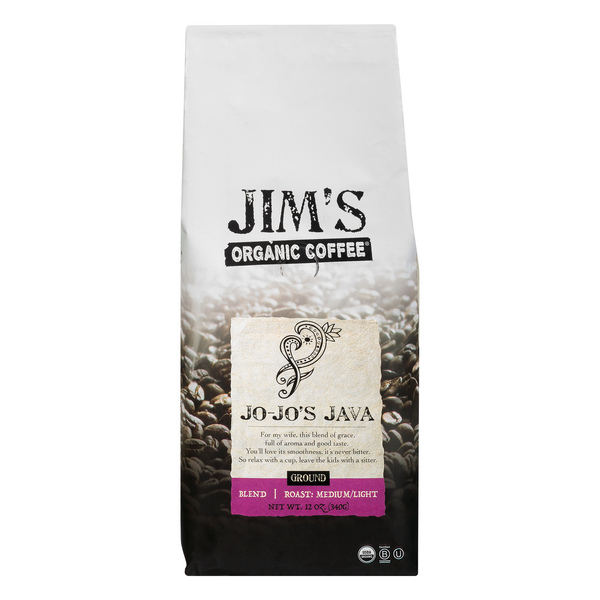Jim's Organic Jo-Jo's Java Medium/Light Roast Ground Coffee