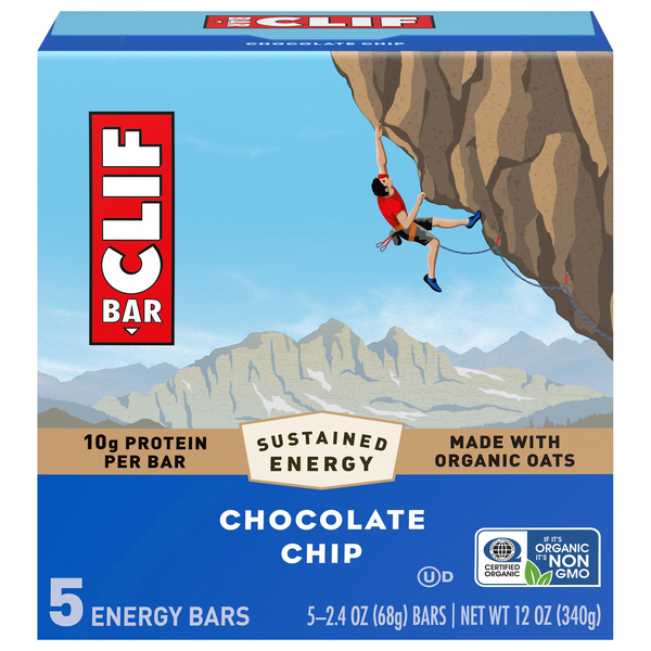 CLIF Chocolate Chip Energy Bars - 5 ct