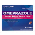 CareOne Omeprazole Acid Reducer 20 mg Delayed Release Tablets