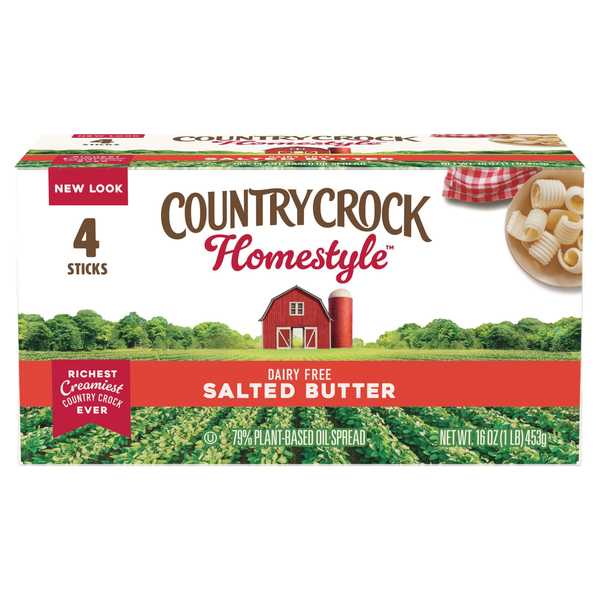 Country Crock Homestyle Dairy Free Salted Butter Sticks - 4 ct