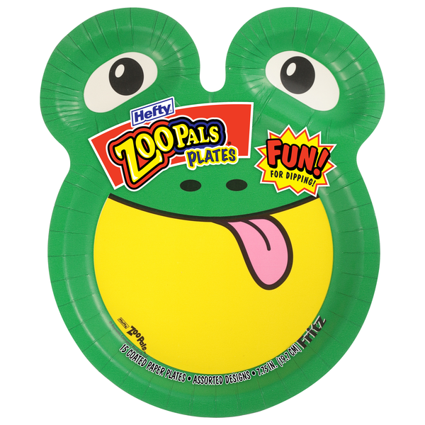 Hefty ZooPals Assorted Designs Coated Paper Plates