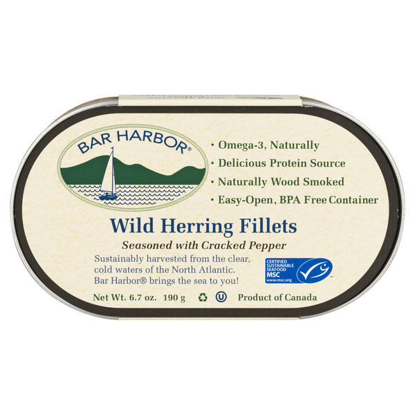 Bar Harbor Wild Herring Fillets Seasoned with Cracked Pepper