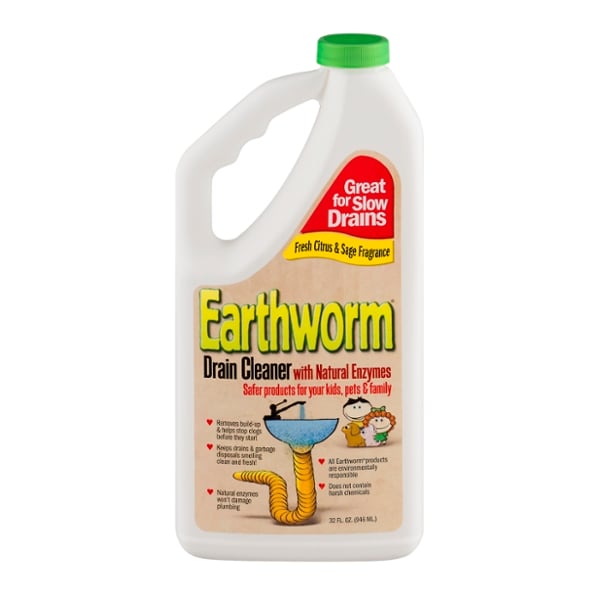 Earthworm Fresh Citrus & Sage Drain Cleaner with Natural Enzymes